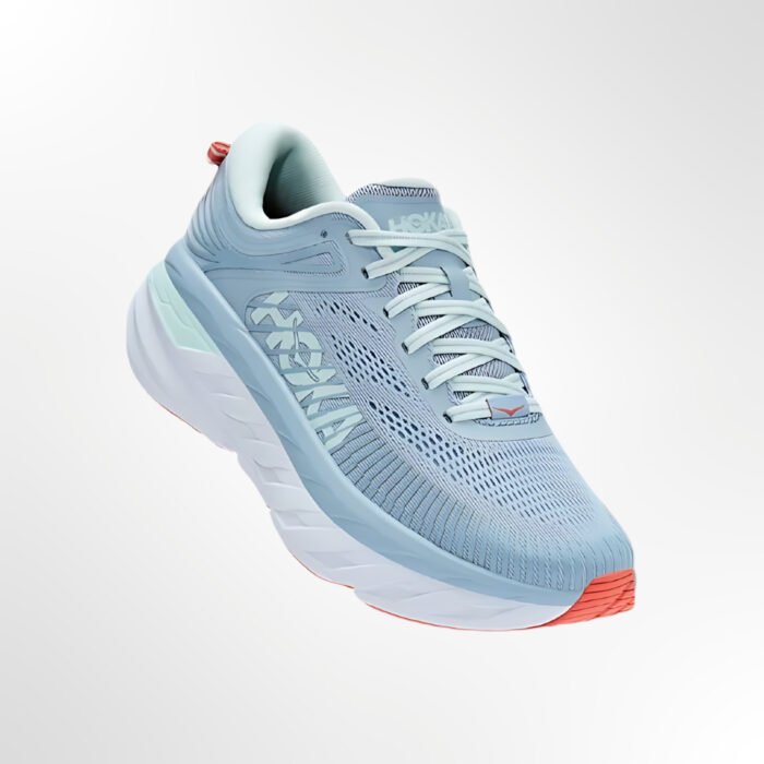 HOKA BONDI 7 SHOES FOR WOMEN BLUE FOG BLUE GLASS 1110519 BFBG 3