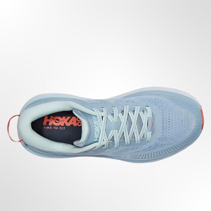 HOKA BONDI 7 SHOES FOR WOMEN BLUE FOG BLUE GLASS 1110519 BFBG 4